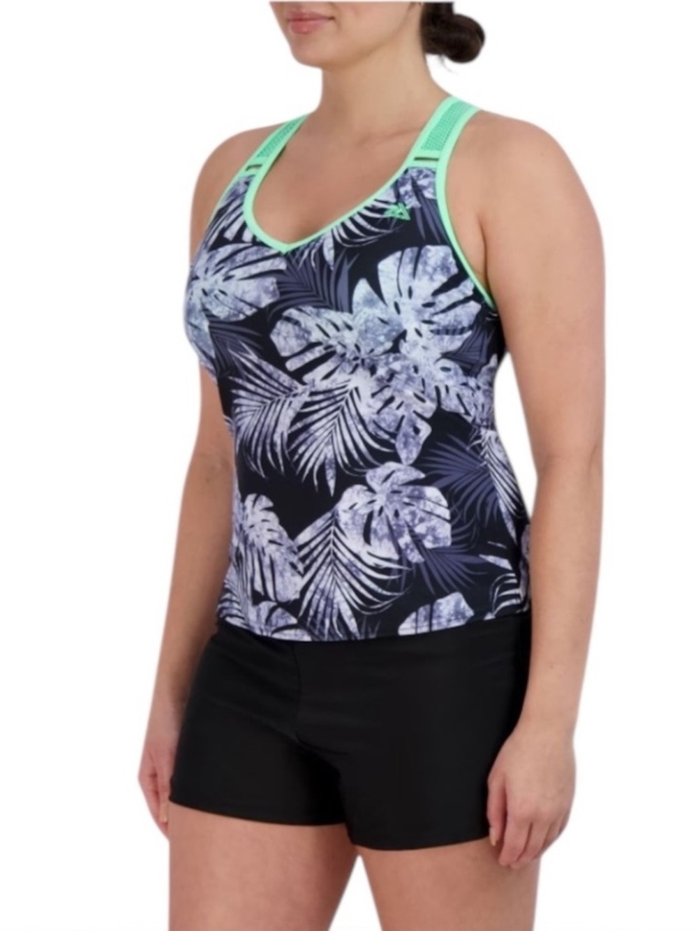 ZeroXposur Ladies O-Ring Action 2 piece built in bra Tankini Swimsuit set